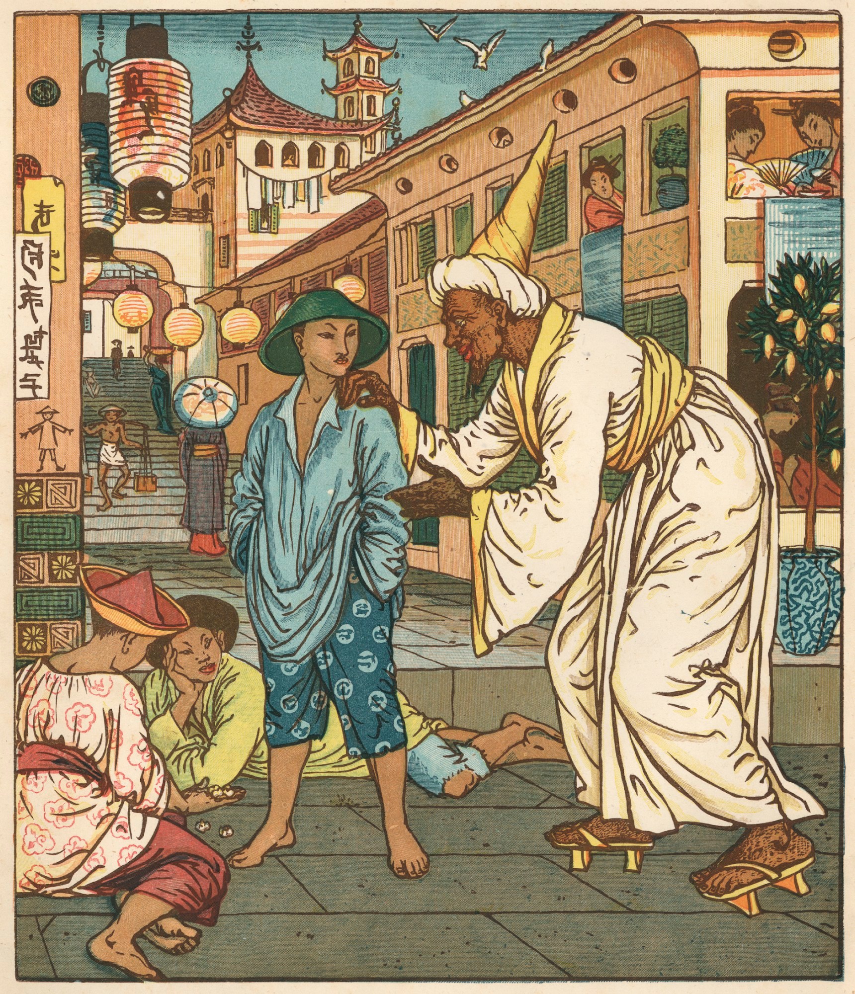 Aladdin’s Picture Book, Arabian Nights, 1878 (illustration) by Walter Crane