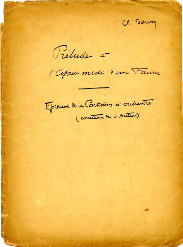 A draft of the first edition of the Prélude à l’après-midi d’un faune. Pencil markings by Debussy himself.