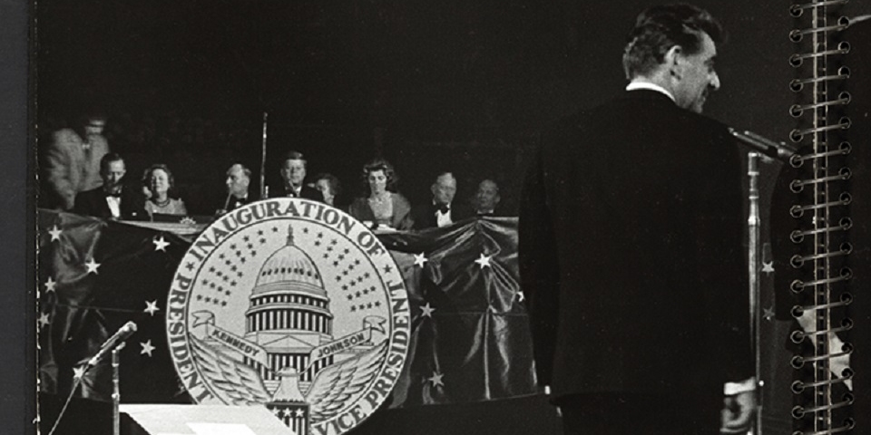 Leonard Bernstein at the Inauguration of John F. Kennedy (1961) Leonard Bernstein Collection, Library of Congress