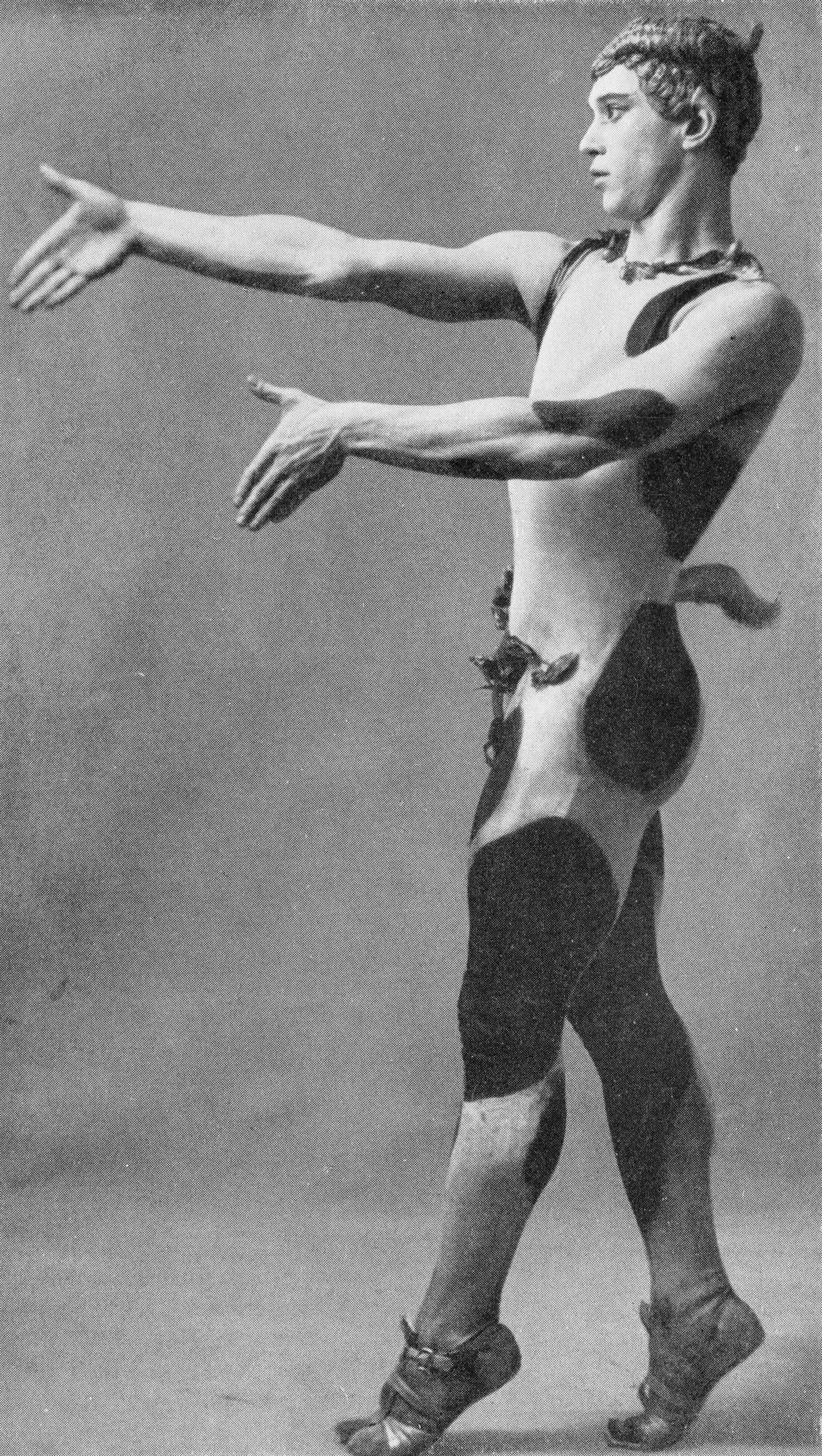 Vaslav Nijinsky as the faun at the premiere of the Ballets Russes’s production of Afternoon of the Faun at the Théâtre du Châtelet in Paris in May 1912