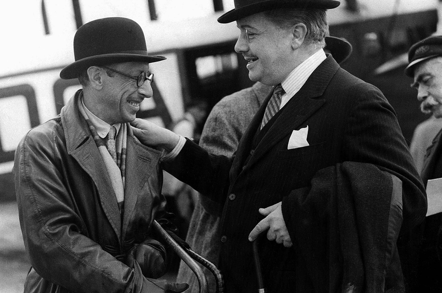 Stravinsky and Diaghilev at a London airport in 1926. Credit Rue Des Archives/Granger Collection, New York