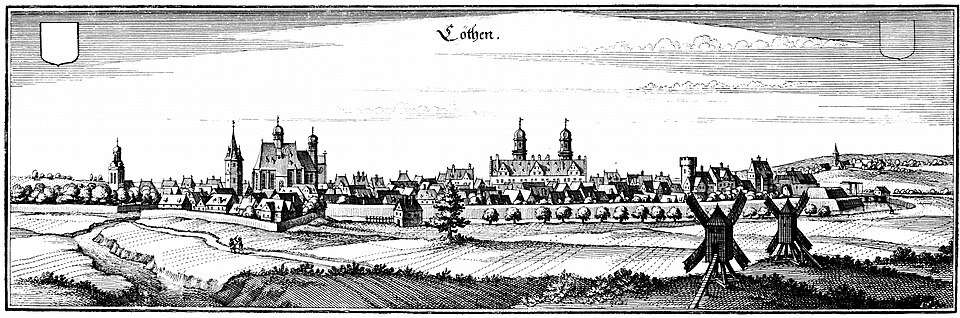 View of the city of Köthen, by Matthäus Merian the Elder