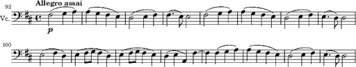 Two options for the famous “Joy” theme, played by cellos and basses